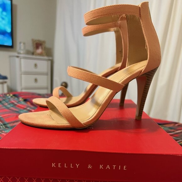 Kelly & Katie βCleoβ Light Pink Strappy Heels β Size 7.5 - Picture 2 of 4